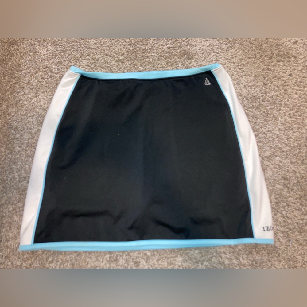 Izod Black and White Skort with Blue Trim
